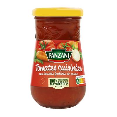 Panzani Sauce Tomates Cuisinées aux Tomates Fraîches de Saison en bocal, 210g