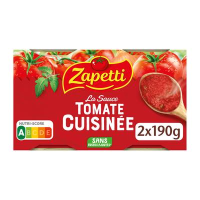 Zapetti Sauce Tomate Cuisinée en conserve, 2x190g