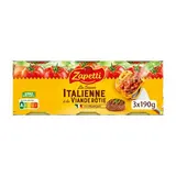 Zapetti Sauce italienne à la viande rôtie en conserve, 3x190g