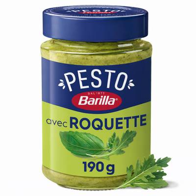 Barilla Sauce Pesto Basilic et Roquette en bocal, 190g