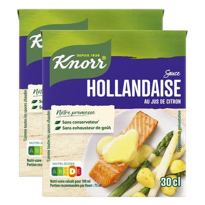 Knorr Sauce Hollandaise au jus de citron liquide en brique, Lot de 2x30cl