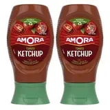 Amora Tomato Ketchup en Flacon Souple Squeeze Top Down, Lot de 2x280g