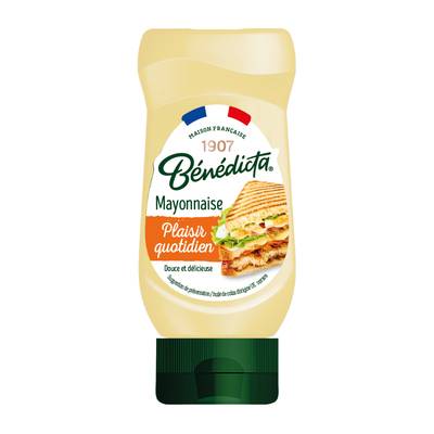 Bénédicta Mayonnaise Douce et Délicieuse en Flacon Souple Squeeze Top Down, 400g