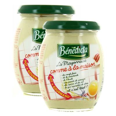 Bénédicta Mayonnaise Comme à la maison en bocal, Lot de 2x255g