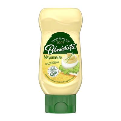 Bénédicta Mayonnaise en Flacon Souple Squeeze Top Down, 235g