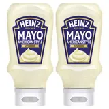 Heinz Mayonnaise American Style en Flacon Souple Squeeze Top Down, Lot de 2x215g