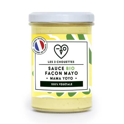 Les 3 Chouettes Sauce Façon Mayo Végétale Bio en bocal, 200g