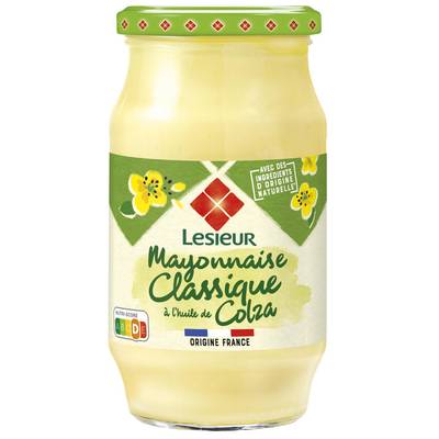 Lesieur Mayonnaise Classique à l'Huile de Colza en bocal, 475g