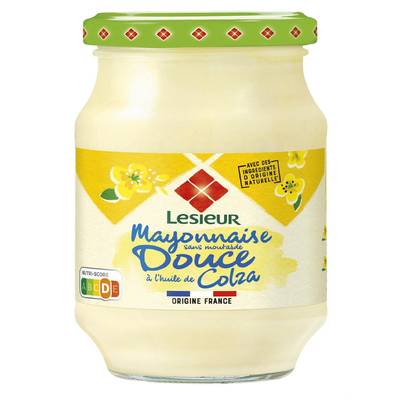 Lesieur Mayonnaise Douce à l'Huile de Colza en bocal, 235g