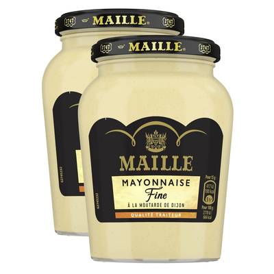 Maille Mayonnaise fine Qualité Traiteur en bocal, Lot de 2x320g