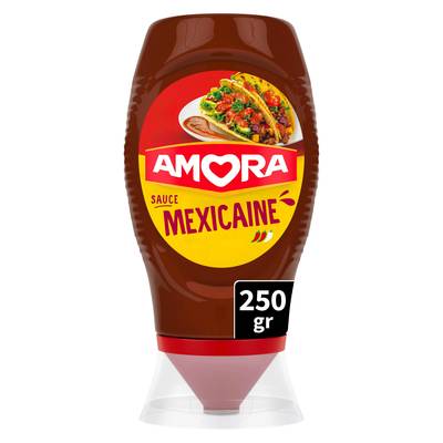Amora Sauce Mexicaine piments et poivrons en flacon souple Squeeze Top Down, 266g