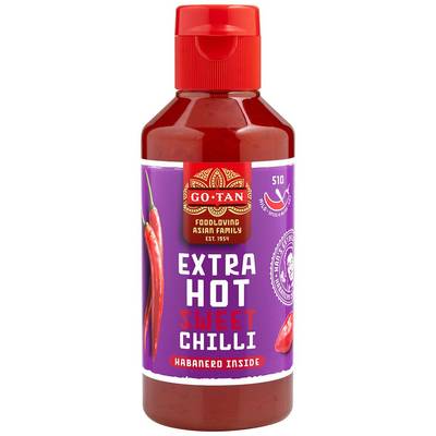 Go-tan Sauce Chili Sweet Extra hot en flacon souple, 27cl
