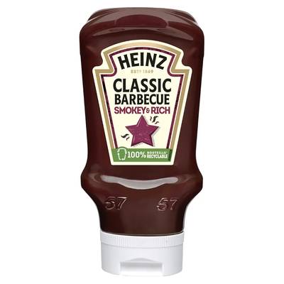Heinz Sauce Barbecue en flacon souple Squeeze Top Down, 260g