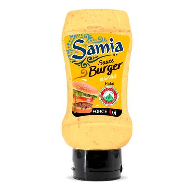 Samia Sauce Burger goût classique Halal en flacon souple Squeeze Top Down, 360g