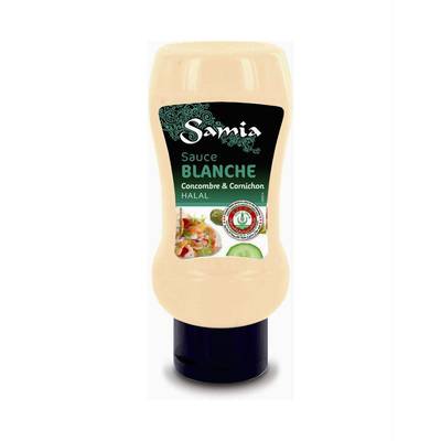 Samia Sauce Blanche Halal en flacon souple Squeeze Top Down, 357g