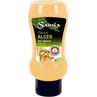 Samia Sauce Alger aux oignons Halal en flacon souple Squeeze Top Down, 360g
