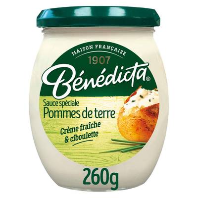 Bénédicta Sauce pour pommes de terre crème fraîche et ciboulette en bocal, 260g