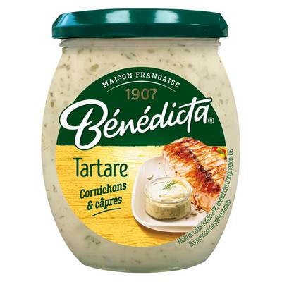 Bénédicta Sauce tartare aux cornichons et aux câpres en bocal, 260g