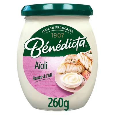 Bénédicta Sauce Aïoli - A l'ail en bocal, 260g