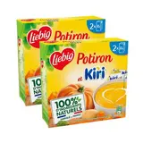 Liebig Soupe Potiron et Kiri - Soupe liquide en brique individuelle, Lot de 2x2x30cl