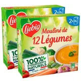 Liebig Mouliné de 12 Légumes Soupe liquide en brique individuelle, Lot de 2 -2x30cl