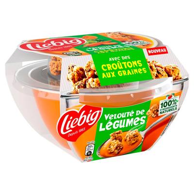 Liebig Velouté de Légumes et Toppings Soupe liquide en bol individuel, 32 cl