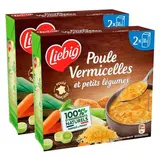 Liebig Soupe Poule Vermicelles et Petits Légumes - Soupe liquide en brique individuelle, Lot de 2x2x30cl