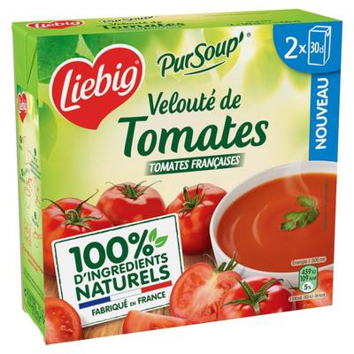 Liebig Velouté de Tomates Soupe liquide en brique individuelle, 2x30cl