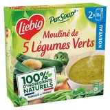 Liebig Mouliné de 5 Légumes Verts Soupe liquide en brique individuelle, 2x30cl