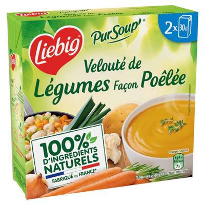 Liebig Velouté de Légumes façon Pôelée Soupe liquide en brique individuelle, 2x30cl