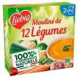 Liebig Mouliné de 12 Légumes Soupe liquide en brique individuelle, 2x30cl