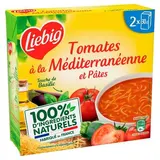 Liebig Tomates à la Méditerranéenne et Pâtes Soupe liquide en brique individuelle, 2x30cl