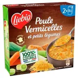 Liebig Poule Vermicelles et Petits Légumes Soupe liquide en brique individuelle, 2x30cl
