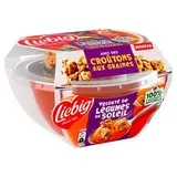Liebig Soupe Velouté de Légumes du Soleil et Toppings - Soupe liquide en bol individuel, 32 cl