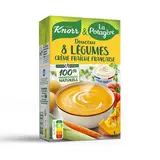 Knorr & La Potagère Douceur de 8 Légumes à la Crème Fraîche Soupe liquide en brique familiale, 1L