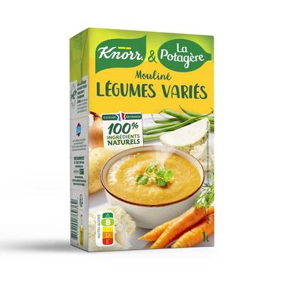 Knorr & La Potagère Mouliné de légumes variés Soupe liquide en brique familiale, 1L