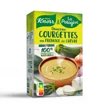 Knorr & La Potagère Soupe Douceur de courgettes au chèvre frais Soupe liquide en brique familiale, 1L