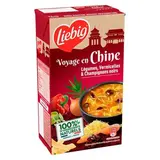 Liebig Voyage en chine- Légumes et vermicelles Soupe liquide en brique familiale, 1L