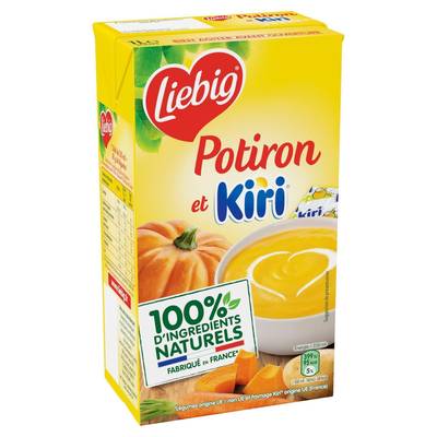 Liebig Potiron et Kiri Soupe liquide en brique familiale, 1L