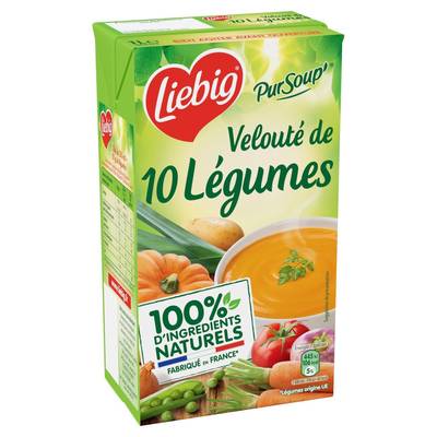 Liebig Velouté de 10 légumes Soupe liquide en brique familiale, 1L