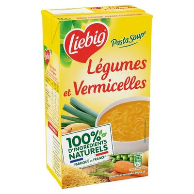 Liebig Légumes et Vermicelles Soupe liquide en brique familiale, 1L