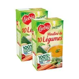 Liebig Soupe Mouliné de 10 légumes - Soupe liquide en brique familiale, Lot de 2x1L