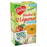 Liebig Soupe Mouliné de 12 Légumes -25% de sel - Soupe liquide en brique familiale, 1L
