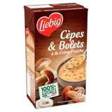 Liebig Soupe Cèpes et Bolets à la Crème Fraîche - Soupe liquide en brique familiale, 1L
