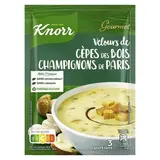 Knorr Soupe Velours de Cèpes des Bois et Champignons de Paris déshydratée en sachet pour 3, 91g