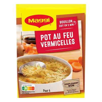 Maggi Soupe Pot au Feu vermicelles déshydratée en sachet pour 4, 57g
