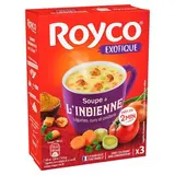 Royco Soupe à l'indienne - Légumes, curry et croûton instantanée en sachet individuel, 75g