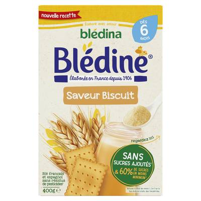 Blédina - Blédine Céréales Saveur Biscuitée Bébé Dès 6 mois, 400g