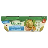 Blédina - Mes Moulinés Cassolette de Petits Légumes Saumon du Pacifique Bol Bébé Dès 8 mois, 2x200g