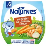 Naturnes® Jardinière dé Légumes, Poulet Bol Bébé Dès 6 mois, 2x190g